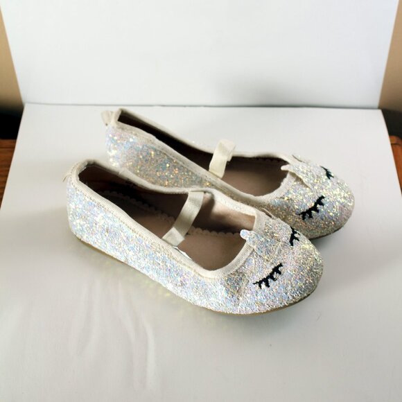 H&M Unicorn Size 9 Glitter Incadescent Ballet Style Shoes - Picture 2 of 3